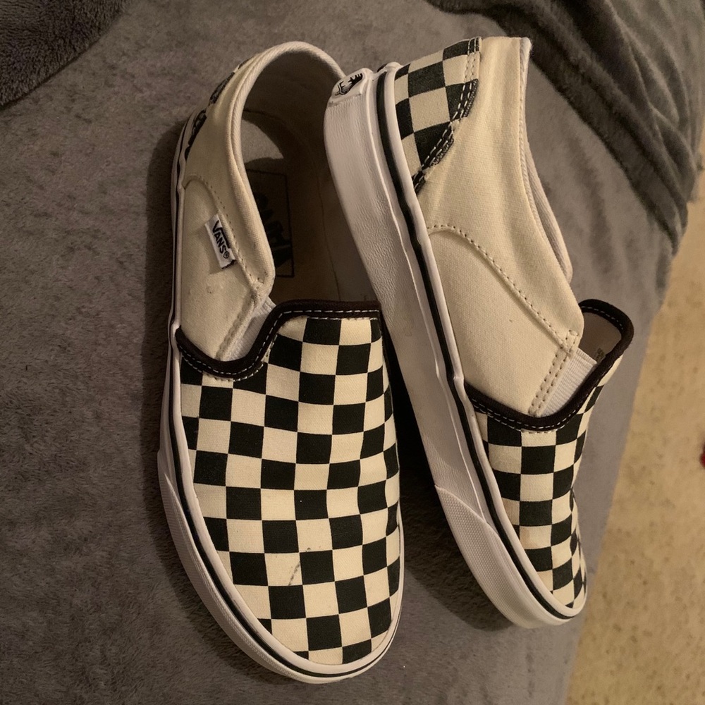 Checkered Slip On Vans